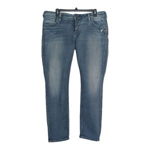 Silver Jeans 33 Waist Medium Wash Sam Style Boot Cut Jeans Casual Preppy Classic